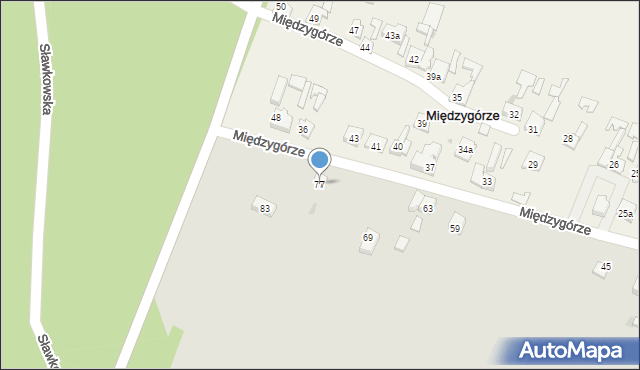 Bukowno, Międzygórze, 77, mapa Bukowno