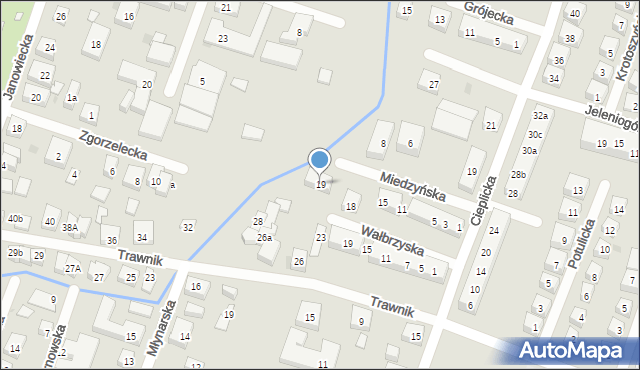 Bydgoszcz, Miedzyńska, 19, mapa Bydgoszczy