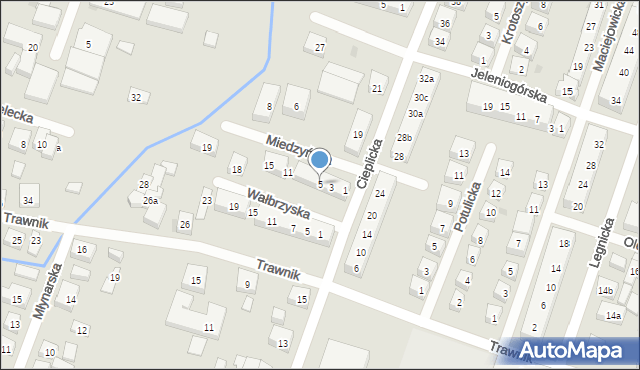 Bydgoszcz, Miedzyńska, 5, mapa Bydgoszczy