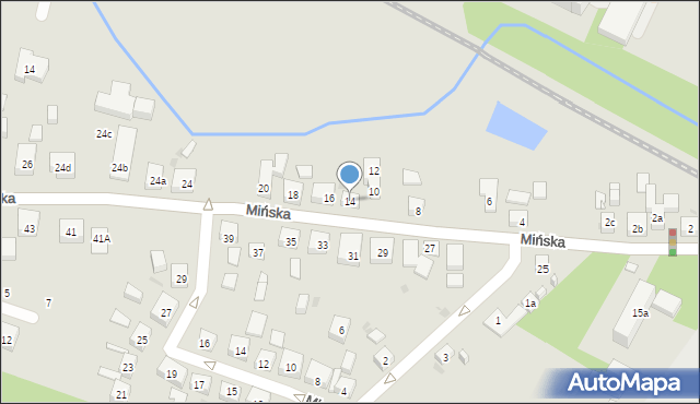 Bydgoszcz, Mińska, 14, mapa Bydgoszczy