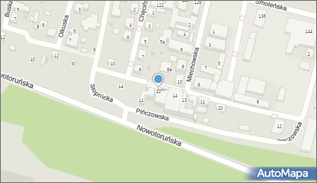 Bydgoszcz, Miechowska, 12, mapa Bydgoszczy