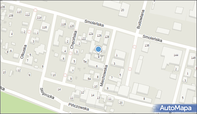 Bydgoszcz, Miechowska, 4, mapa Bydgoszczy