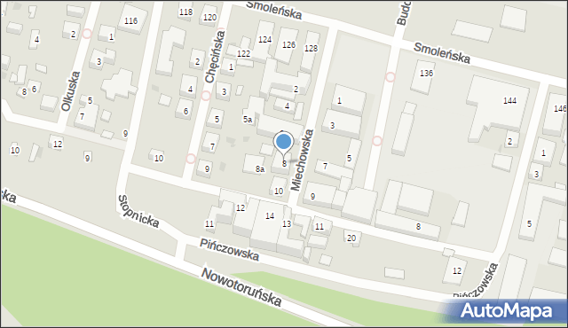 Bydgoszcz, Miechowska, 8, mapa Bydgoszczy