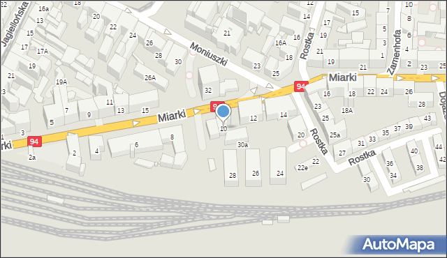 Bytom, Miarki Karola, 10, mapa Bytomia