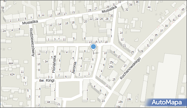 Bytom, Miętkiewicza Piotra, 7, mapa Bytomia