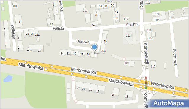 Bytom, Miechowicka, 24, mapa Bytomia