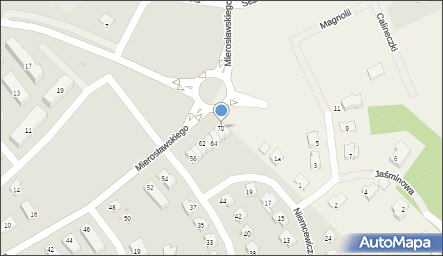 Bytów, Mierosławskiego Ludwika, gen., 70, mapa Bytów