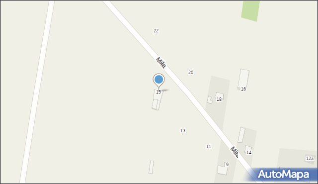 Cerekiew, Miła, 15, mapa Cerekiew