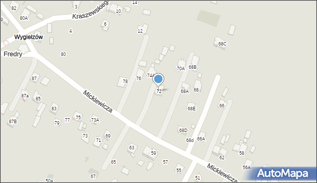 Chełmek, Mickiewicza Adama, 72, mapa Chełmek