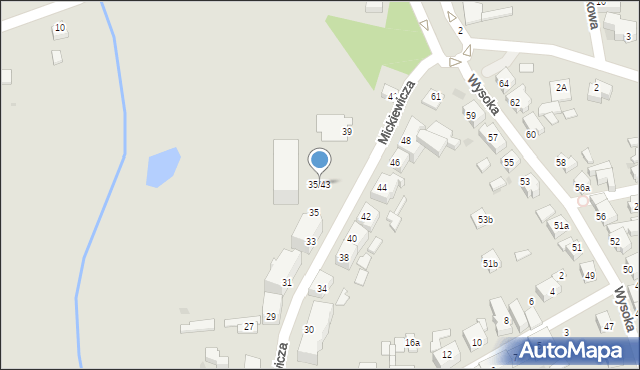 Chojnice, Mickiewicza Adama, 35/43, mapa Chojnic