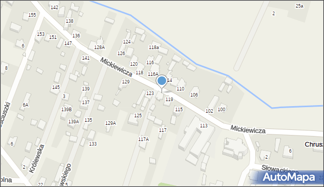 Chruszczobród, Mickiewicza Adama, 121, mapa Chruszczobród