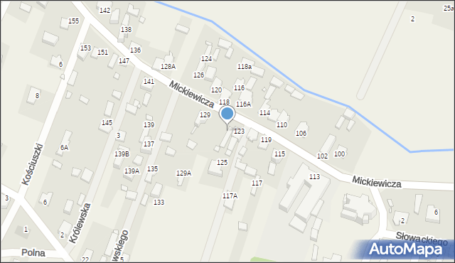 Chruszczobród, Mickiewicza Adama, 127, mapa Chruszczobród