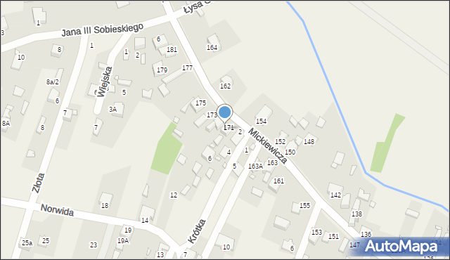 Chruszczobród, Mickiewicza Adama, 171/2, mapa Chruszczobród