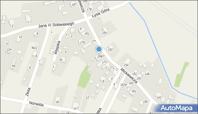 Chruszczobród, Mickiewicza Adama, 175, mapa Chruszczobród