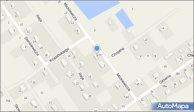 Chwałowice, Mickiewicza Adama, 5, mapa Chwałowice