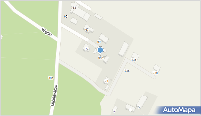 Chwaszczyno, Mickiewicza Adama, 69A, mapa Chwaszczyno