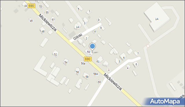 Ciechanowiec, Mickiewicza Adama, 59A, mapa Ciechanowiec