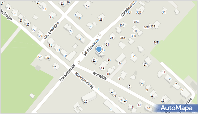Ciechocinek, Mickiewicza Adama, 22a, mapa Ciechocinek