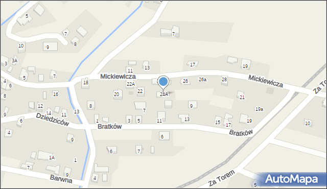 Cięcina, Mickiewicza Adama, 24A, mapa Cięcina