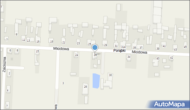 Czastary, Miodowa, 28, mapa Czastary