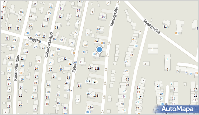 Czeladź, Mieczyków, 10C, mapa Czeladź