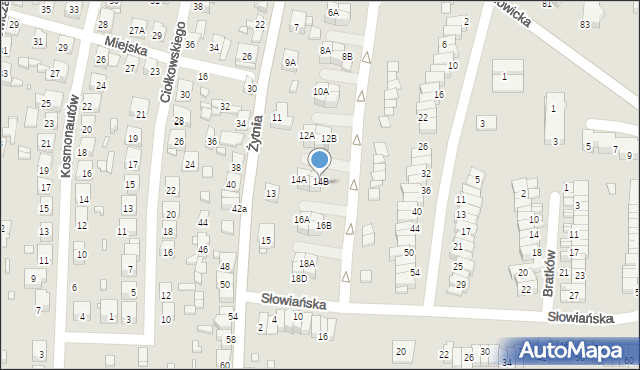 Czeladź, Mieczyków, 14C, mapa Czeladź