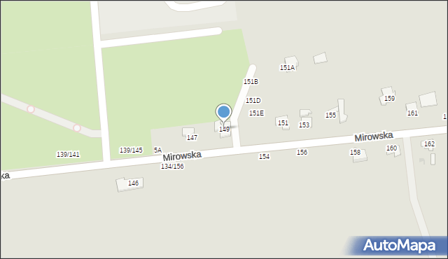 Częstochowa, Mirowska, 149, mapa Częstochowy