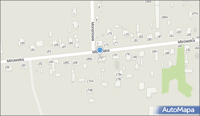 Częstochowa, Mirowska, 172, mapa Częstochowy