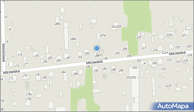 Częstochowa, Mirowska, 195, mapa Częstochowy