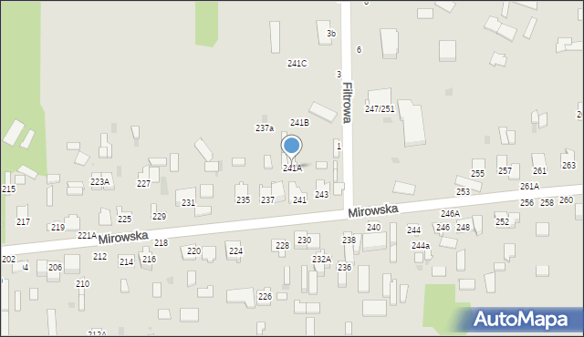 Częstochowa, Mirowska, 241A, mapa Częstochowy
