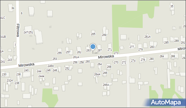 Częstochowa, Mirowska, 265, mapa Częstochowy