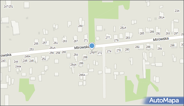 Częstochowa, Mirowska, 270, mapa Częstochowy