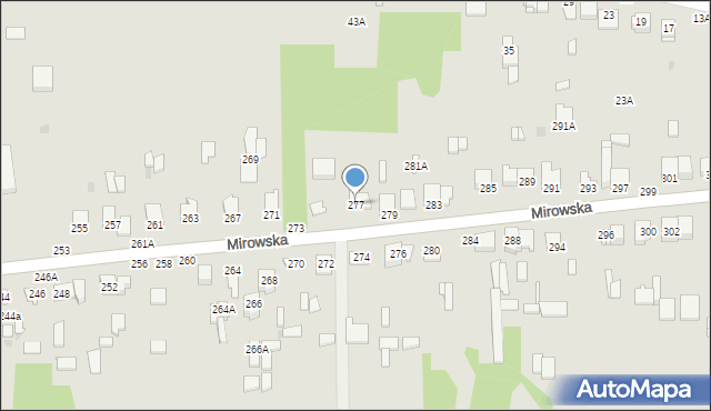 Częstochowa, Mirowska, 277, mapa Częstochowy