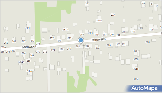 Częstochowa, Mirowska, 286, mapa Częstochowy