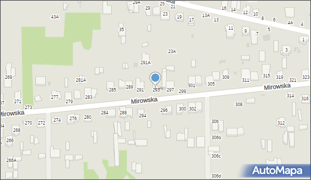 Częstochowa, Mirowska, 293, mapa Częstochowy