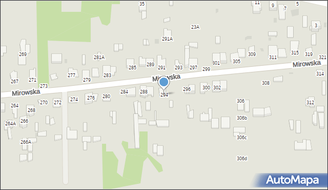 Częstochowa, Mirowska, 294, mapa Częstochowy