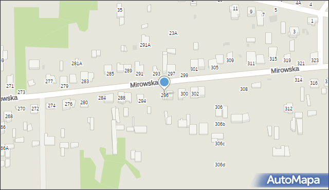 Częstochowa, Mirowska, 296, mapa Częstochowy