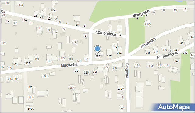 Częstochowa, Mirowska, 325, mapa Częstochowy