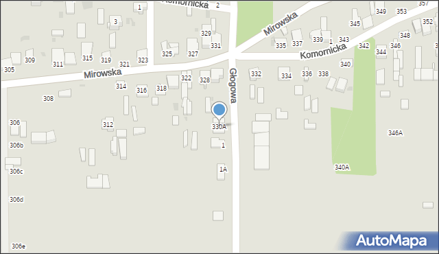 Częstochowa, Mirowska, 330A, mapa Częstochowy