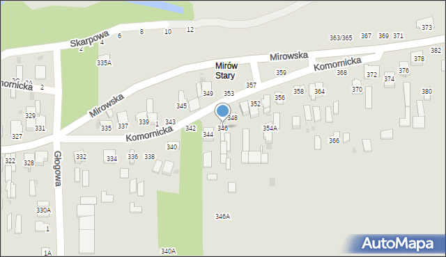 Częstochowa, Mirowska, 346, mapa Częstochowy