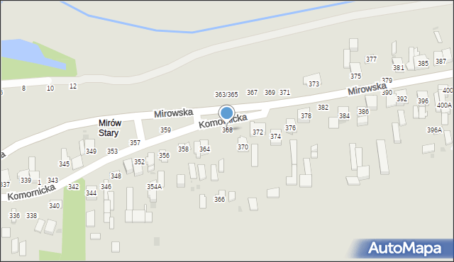 Częstochowa, Mirowska, 368, mapa Częstochowy