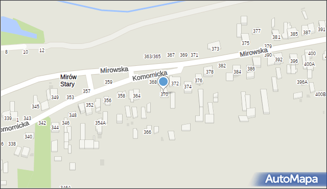 Częstochowa, Mirowska, 370, mapa Częstochowy