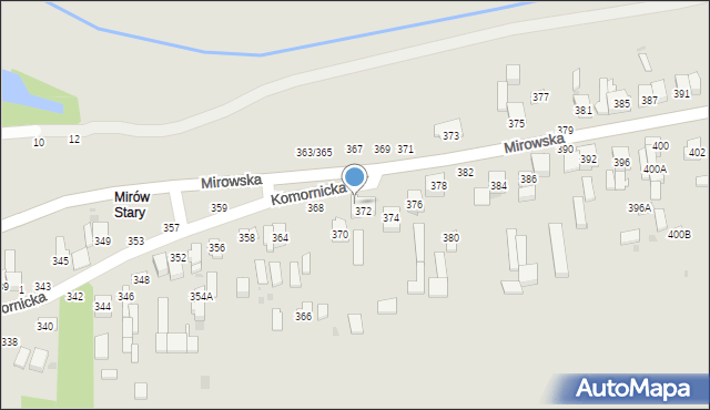 Częstochowa, Mirowska, 372A, mapa Częstochowy