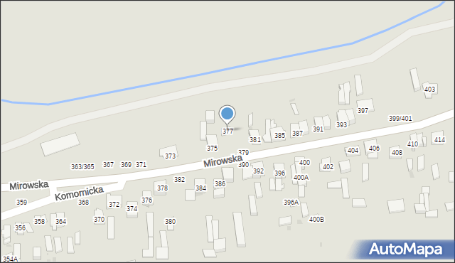 Częstochowa, Mirowska, 377, mapa Częstochowy