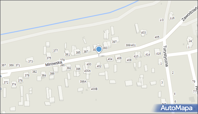 Częstochowa, Mirowska, 391b, mapa Częstochowy