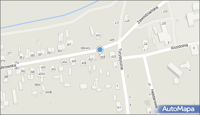 Częstochowa, Mirowska, 414A, mapa Częstochowy