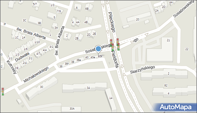 Częstochowa, Michałowskiego Kazimierza, prof., 40j, mapa Częstochowy