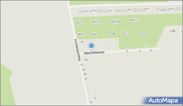 Częstochowa, Miechowska, 2, mapa Częstochowy