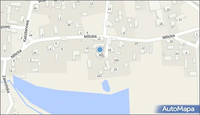 Czeszów, Milicka, 14b, mapa Czeszów