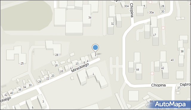 Dąbrowa Górnicza, Mireckiego, 2, mapa Dąbrowa Górnicza